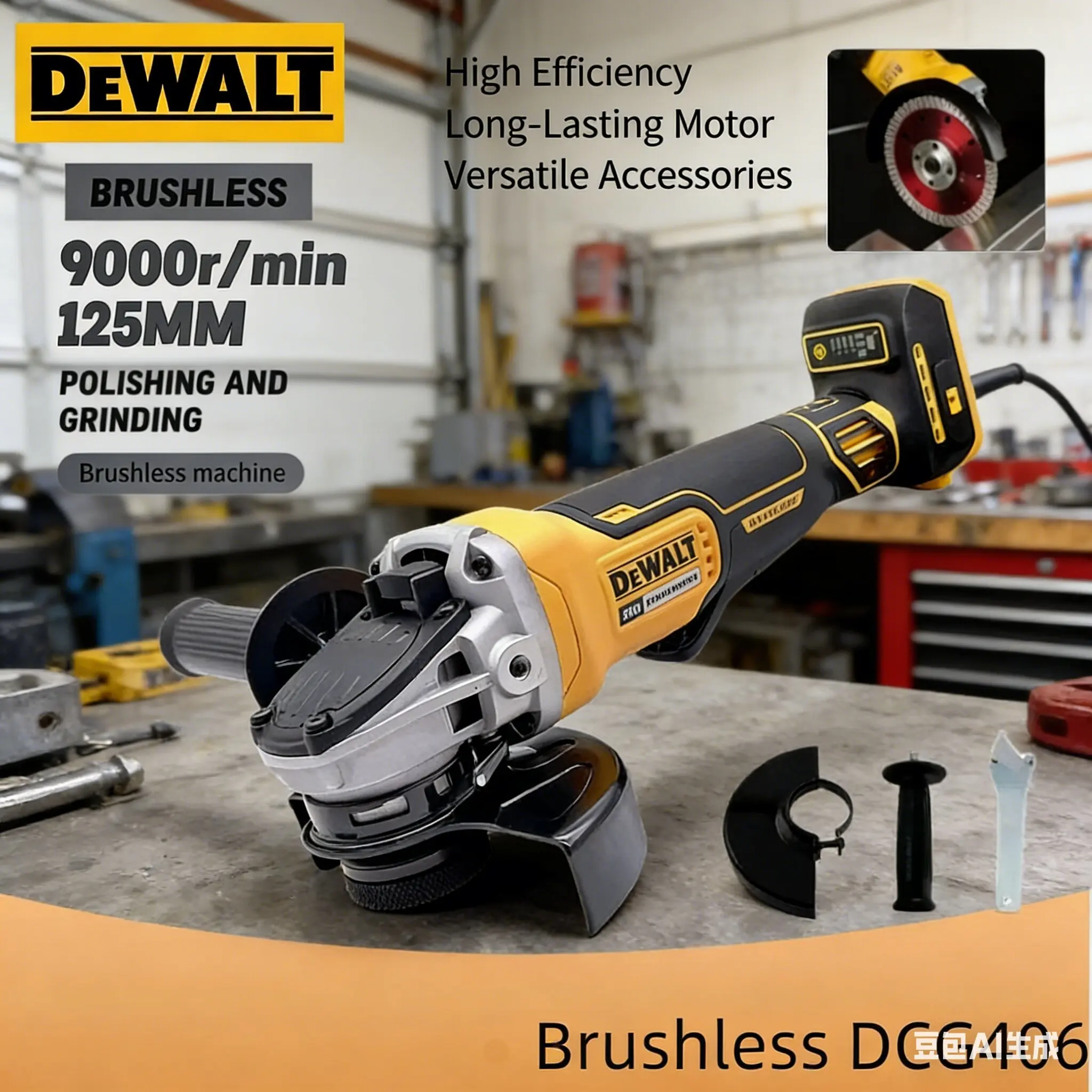 

Аккумуляторная угловая шлифовальная машина Dewalt DCG406 125 мм: высокопроизводительная, с превосходной функцией резки и полировки, бесщеточная.