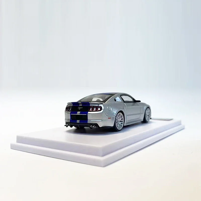 GDO 1:64 Alloy Model Car Mustang 2014 Refitting Die-Cast Sport Vehicle Collection- Silver