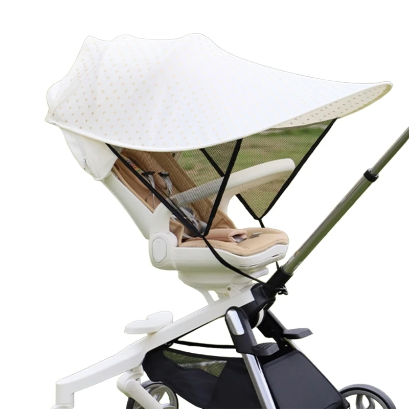 Adjustment Pram Awning Lightweight Baby Carriages Sun Cover Breathable Baby Stroller Sun Shelters Great for Traveling D5QA