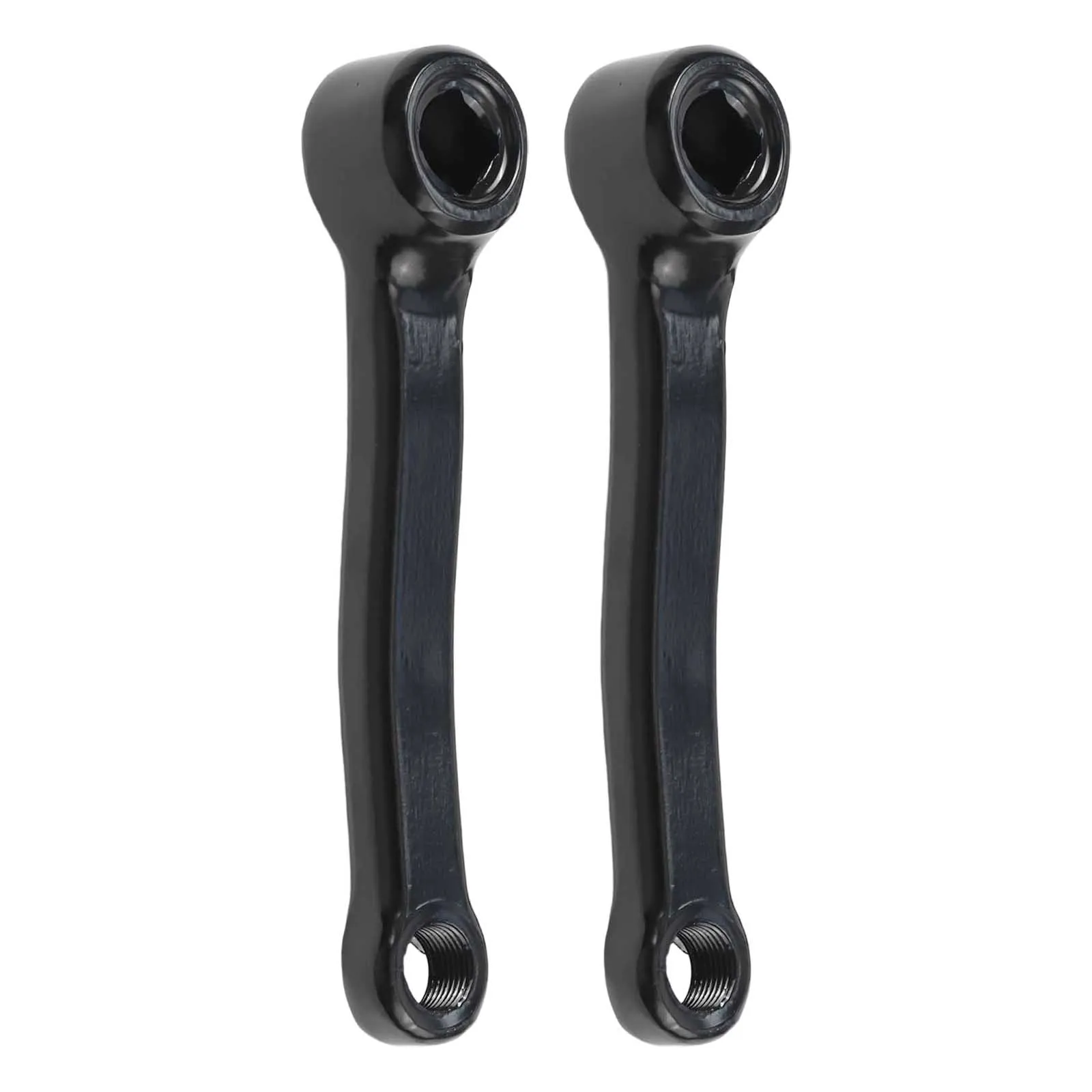 127mm Square Hole Exercise Bike Crank Iron Material Left Or Right Side Pedal Arm For Indoor Cycling Machine Replacement Black