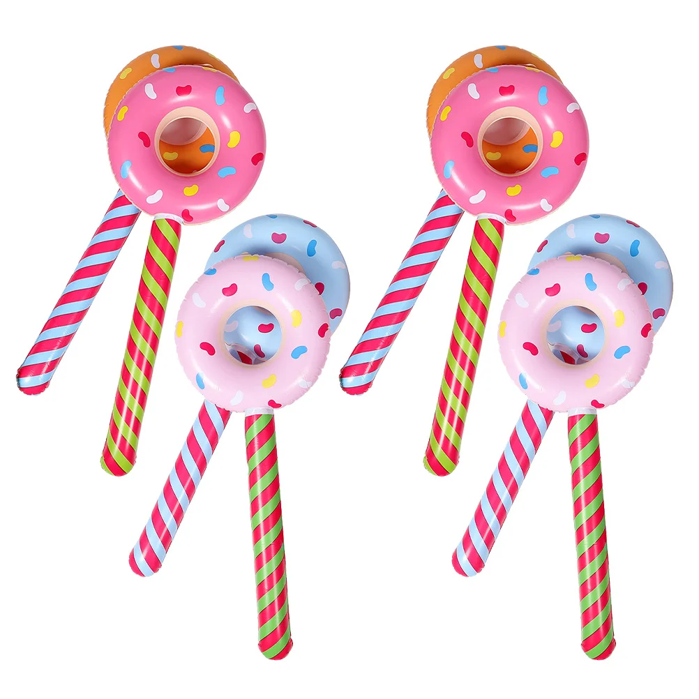 

8pcs Inflatable Donut Lollipop Party Decorations Cute Cartoon Design For Candyland Birthday Balloon Inflatables Pvc