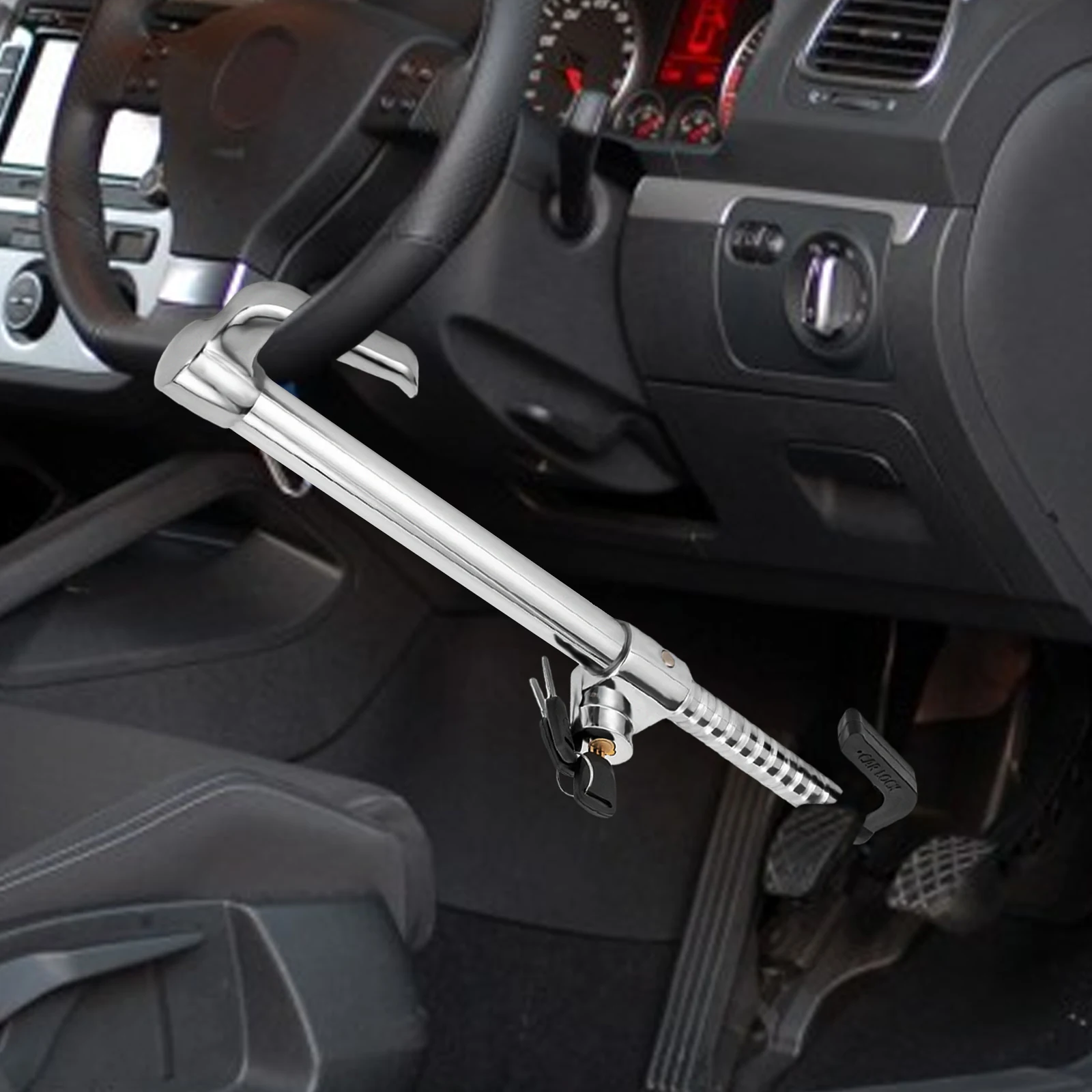 Universal Car Steering Wheel Lock Anti-Theft Car Steering Wheel Lock with 3 Keys