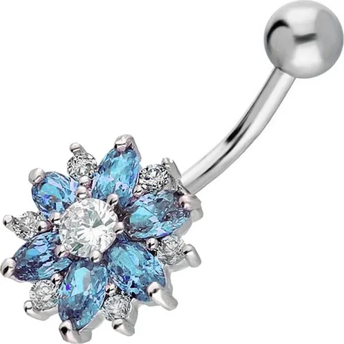 Getss Prg059A Flower Model Steel Navel Piercing