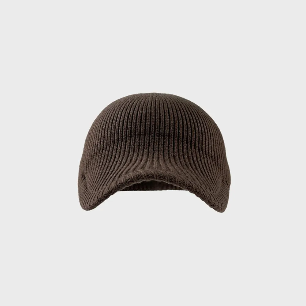 Trendy Versatile Baseball Cap Adjustable elasticity Old Money Style Equestrian Hat Solid Color Warm Knitted Flat Cap Unisex