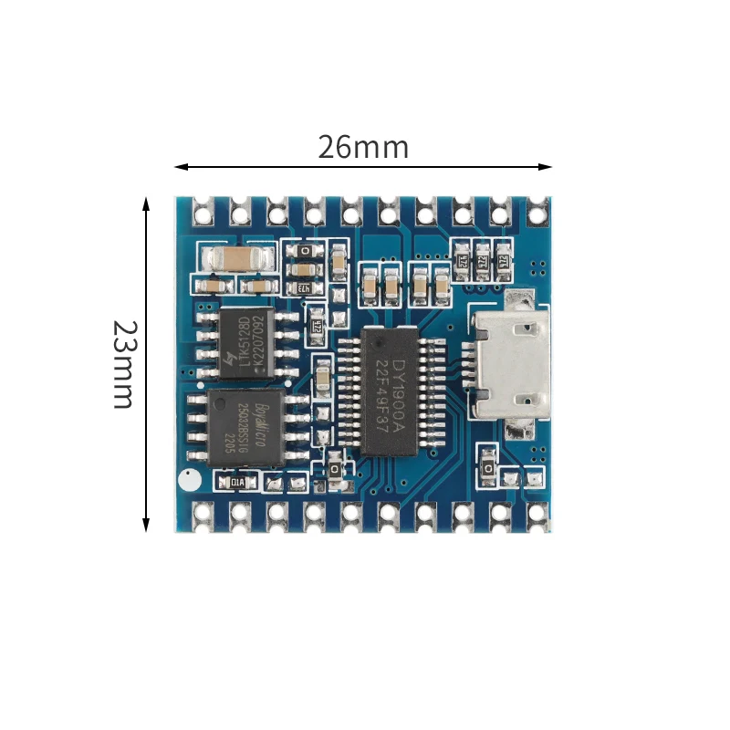 Voice Playback Module DY-SV19R MP3 Voice Module WAV Decoding 32Bit IO Trigger UART Control Storage Audio USB Download Flash