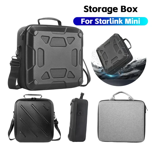 Para Starlink Mini funda protectora ultraligera caja de almacenamiento antiarañazos bolsa de transporte de viaje portátil bolso de almacenamiento de cable de alimentación