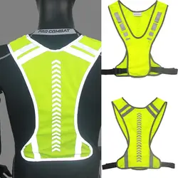 Elastic Reflective Cycling Safety Protective Vest Night Running Jogging Vest Bicycle Harness