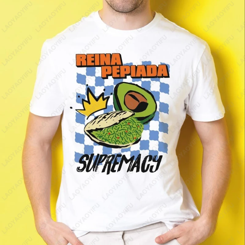 رينا بيبادا فينيزويلا فودي الأفوكادو بلايز موضة الصيف تتجه نمط متقلب الشارع الشهير التي شيرت الرجال النساء القطن تيز