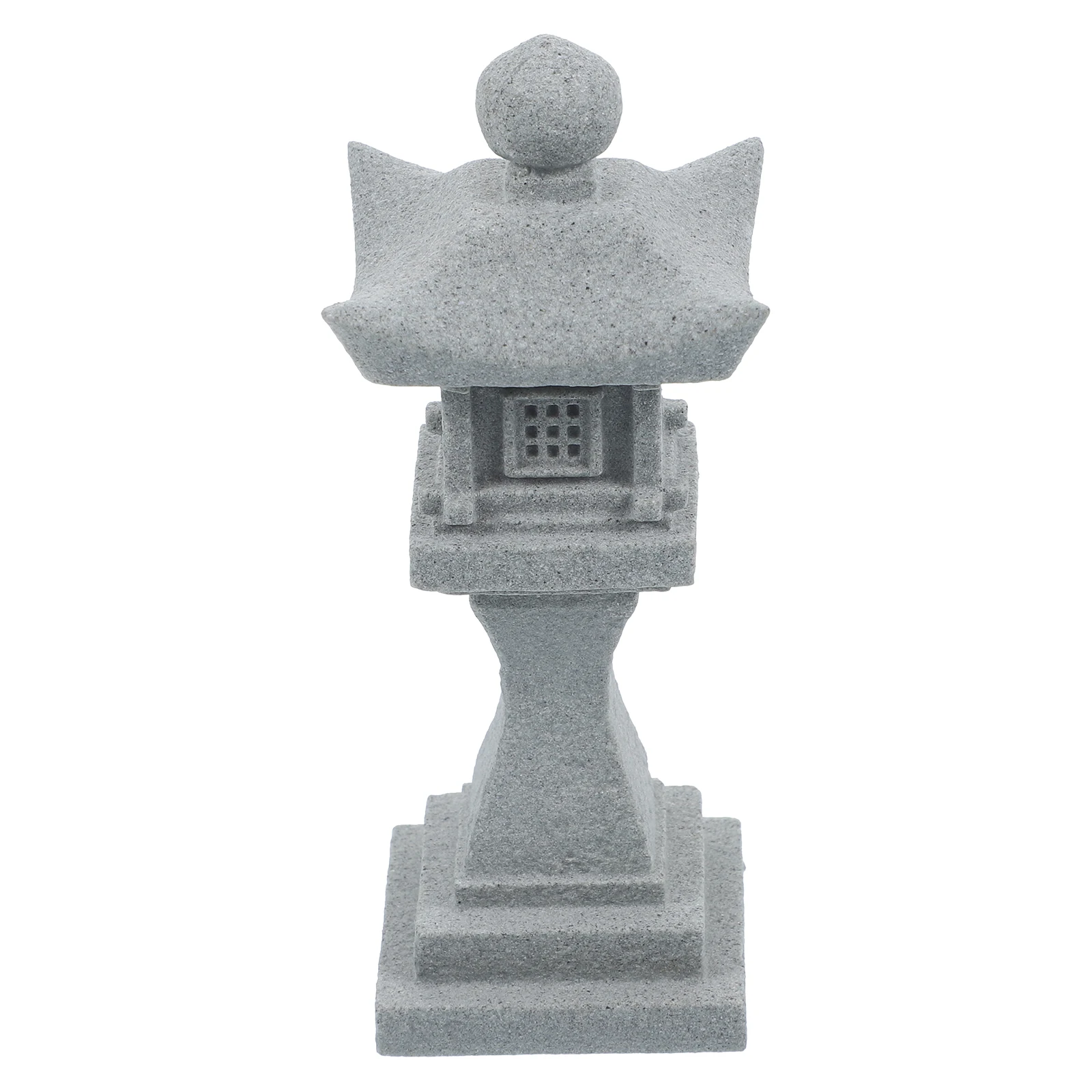 

Imitation Stone Lantern Statue Mini Garden Decor Fish Tank Figurine Landscape Decoration Large Size High Square for Yard