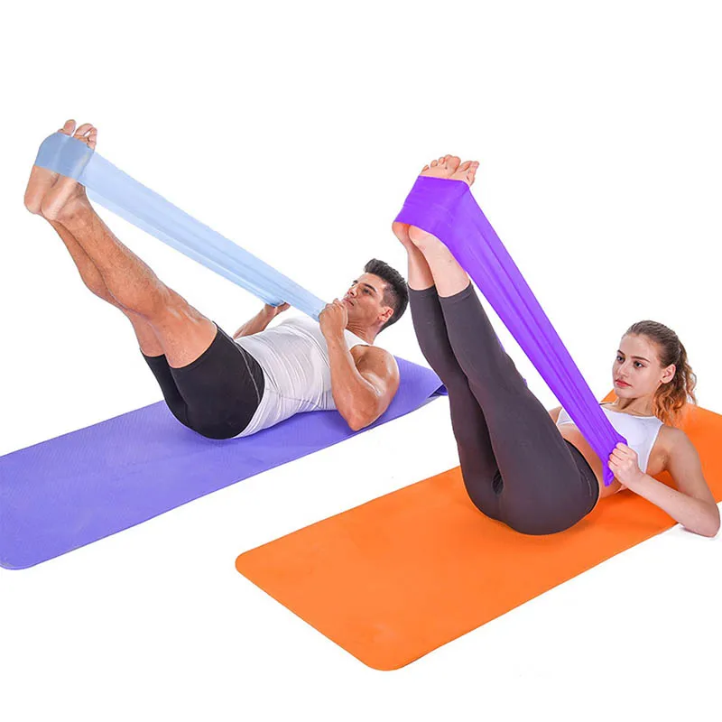 Yoga Pilates Resistance Band Long Training Stretch Bands for Physical Therapy Lower Body home Strength Elastic Exercise Bands