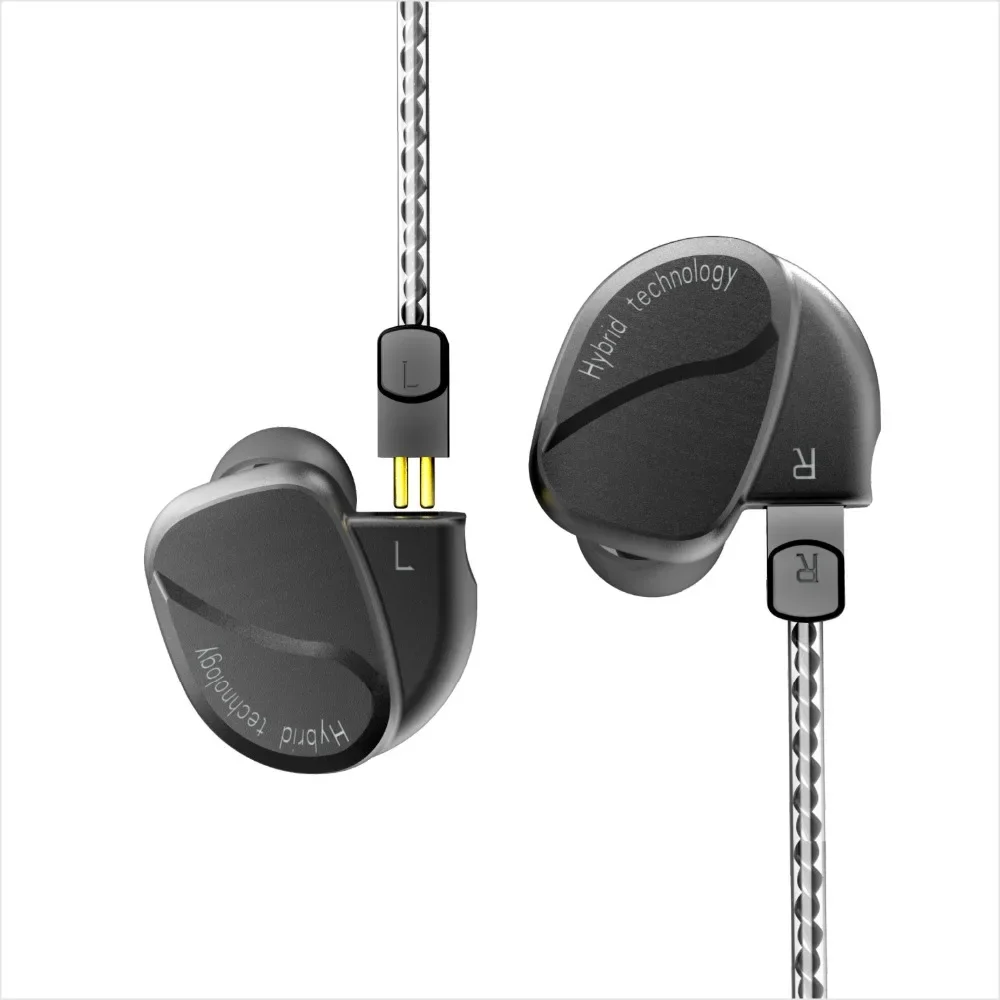 

BQEYZ K2 HIFI-вкладыши Проводные наушники 3,5 мм 2DD + 2BA Динамический драйвер Сбалансированный арматурный металл с 2-контактным съемным кабелем 0,78