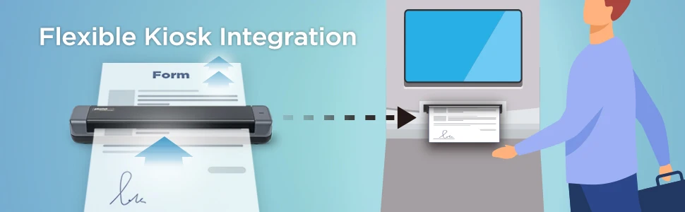 Plustek モバイル ドキュメント スキャナ MobileOffice S410 Plus - ハンドヘルド、コンパクト、ポータブル、USB 電源、TWAIN サポート付き