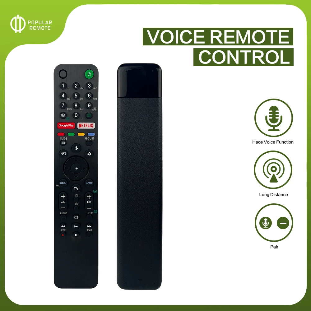 RMF-TX500E Voice Remote Control Replacement Applicable for Sony TV KD-75X75CH XBR-55A8H XBR-55X950G XBR-65A8H For Euro-market