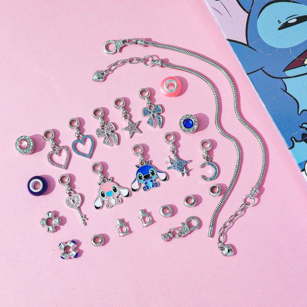 ディズニー リロ＆スティッチ DIY エナメルペンダント かわいいスティッチ カレンダー ブラインドボックス アクセサリー クリエイティブ ファッション おもちゃ 女の子へのギフト