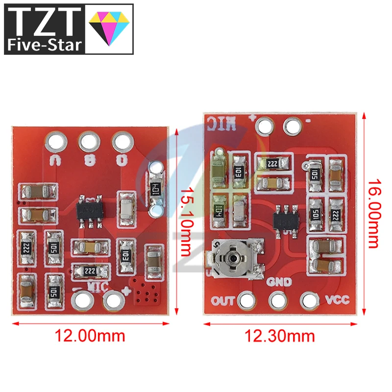 TZT NEW MAX4466 Electret Microphone Amplifier Board Adjustable Gain Pickup Preamplifier Preamp for arduino