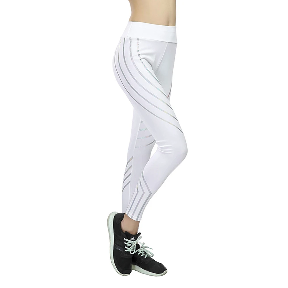 Leggings de Yoga noctilucentes para mujer, pantalones de Yoga de secado rápido, mallas deportivas brillantes de noche para Fitness