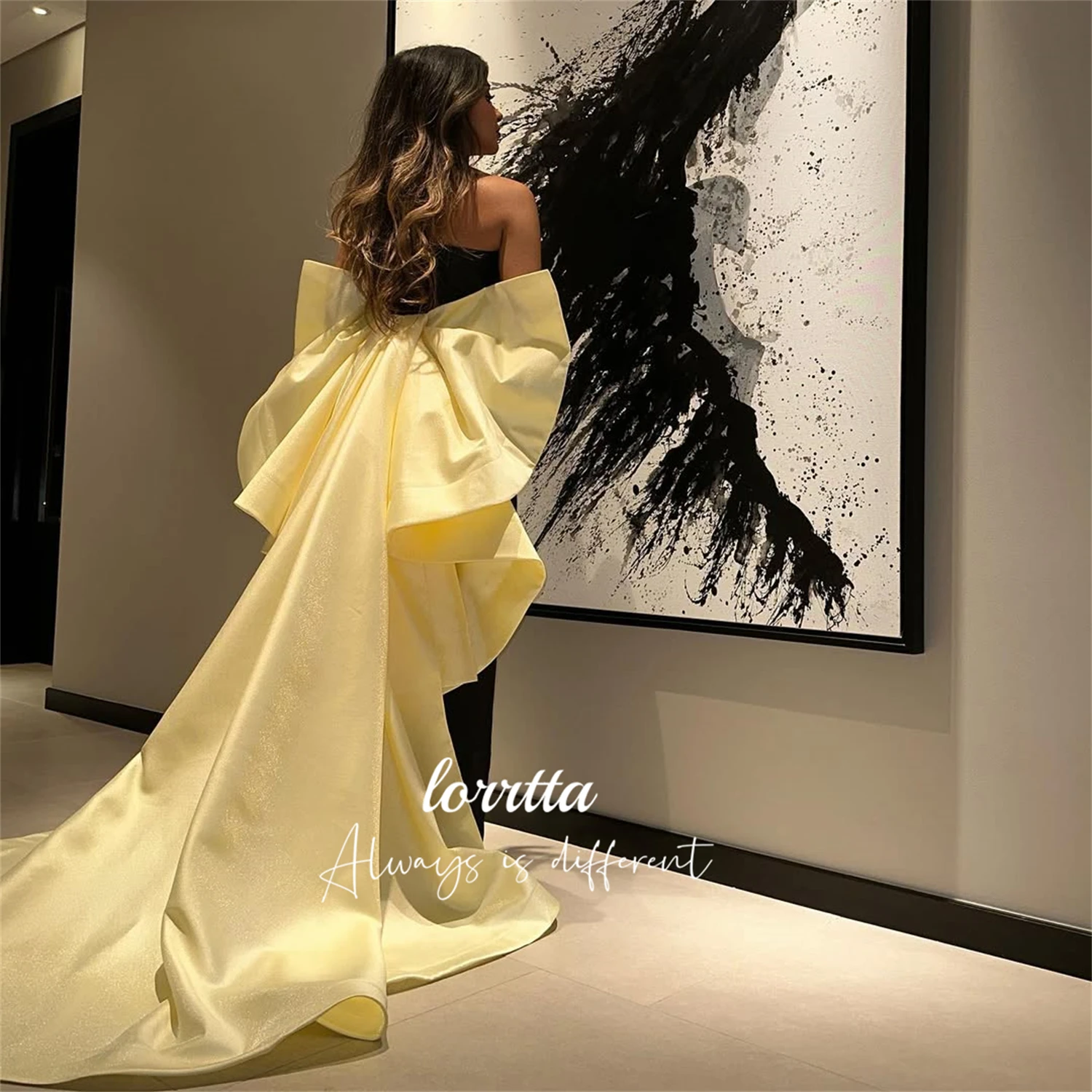 Lorrtta Customized Womens Dresses for Special Occasions Mermaid Cut Formal Dresses Woman Evening Dress Robe Bow Decoration Party