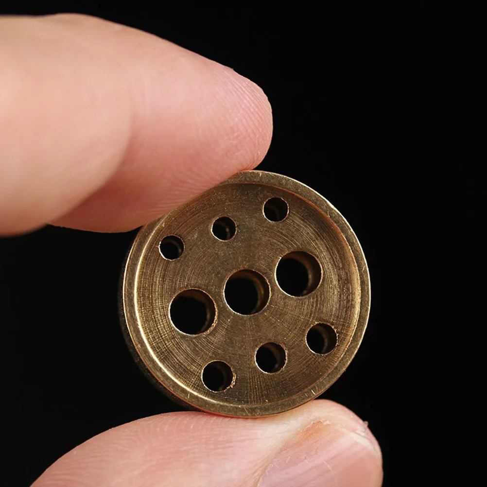 

10pcs Nine-Hole Incense Burner Holder Copper Alloy Metal Tray For Stick Cone Incense Aromatherapy Decor Gift Home Office