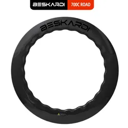 Beskardi 700C Road Carbon Rim 1 pcs Sawtooth Weave 45 50 65 80 Depth 25 Width Bike Rim Disc Brake 24 Holes For Trek Sworks