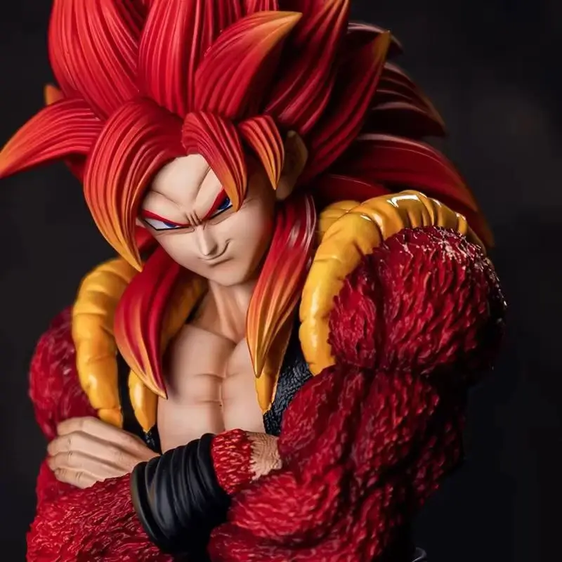 JG Studio Dragon Ball Z 32cm Anime Figure Ssj4 Gogeta Action Figure Gk Statue Collection Model Custom Desktop Ornaments Toy Gift