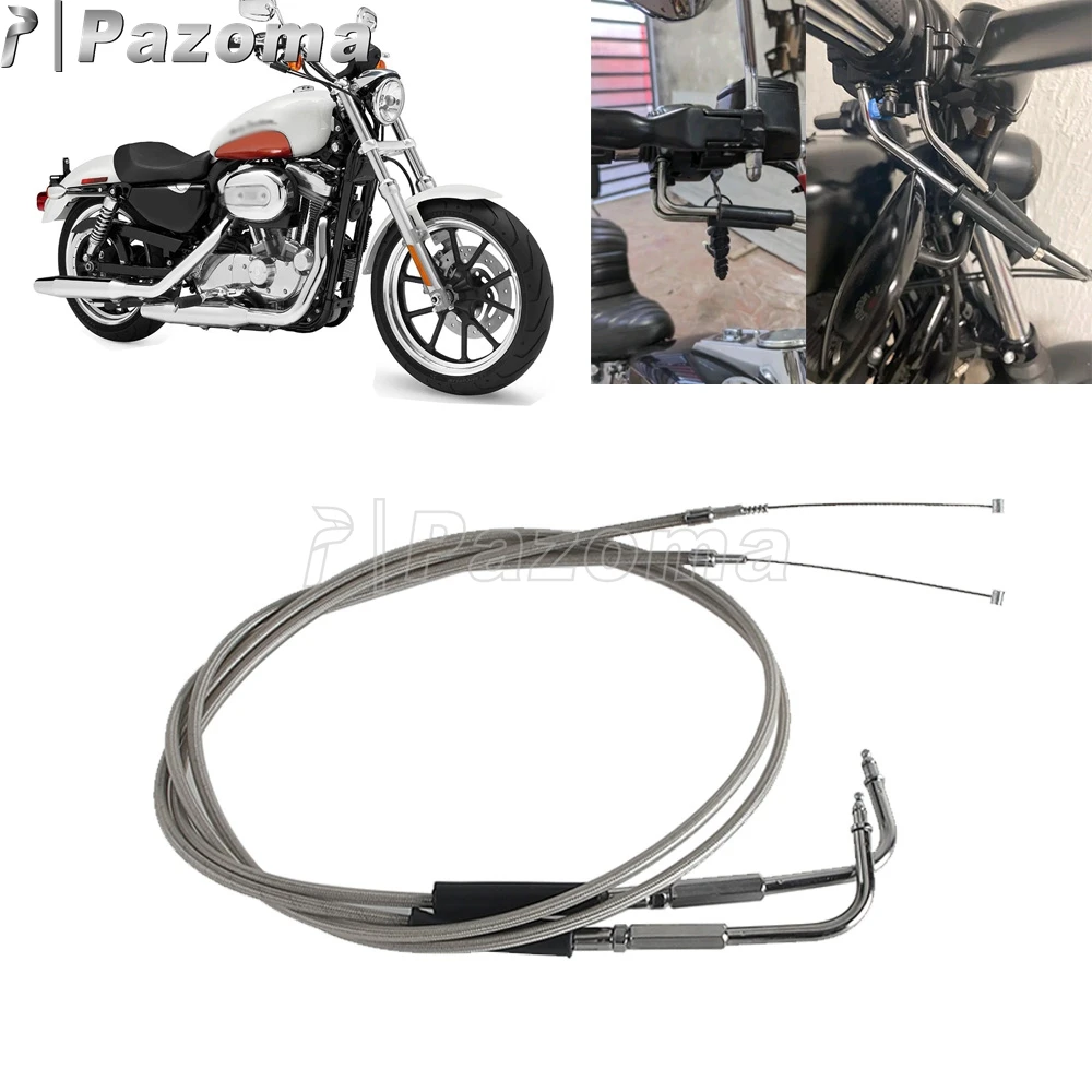 

Для Harley Sportster XL1200 XL883 XL 883 1200 мотоцикл расширенный трос дроссельной заслонки ускоритель 1 см 1,8 м линия сцепления 1996-2015