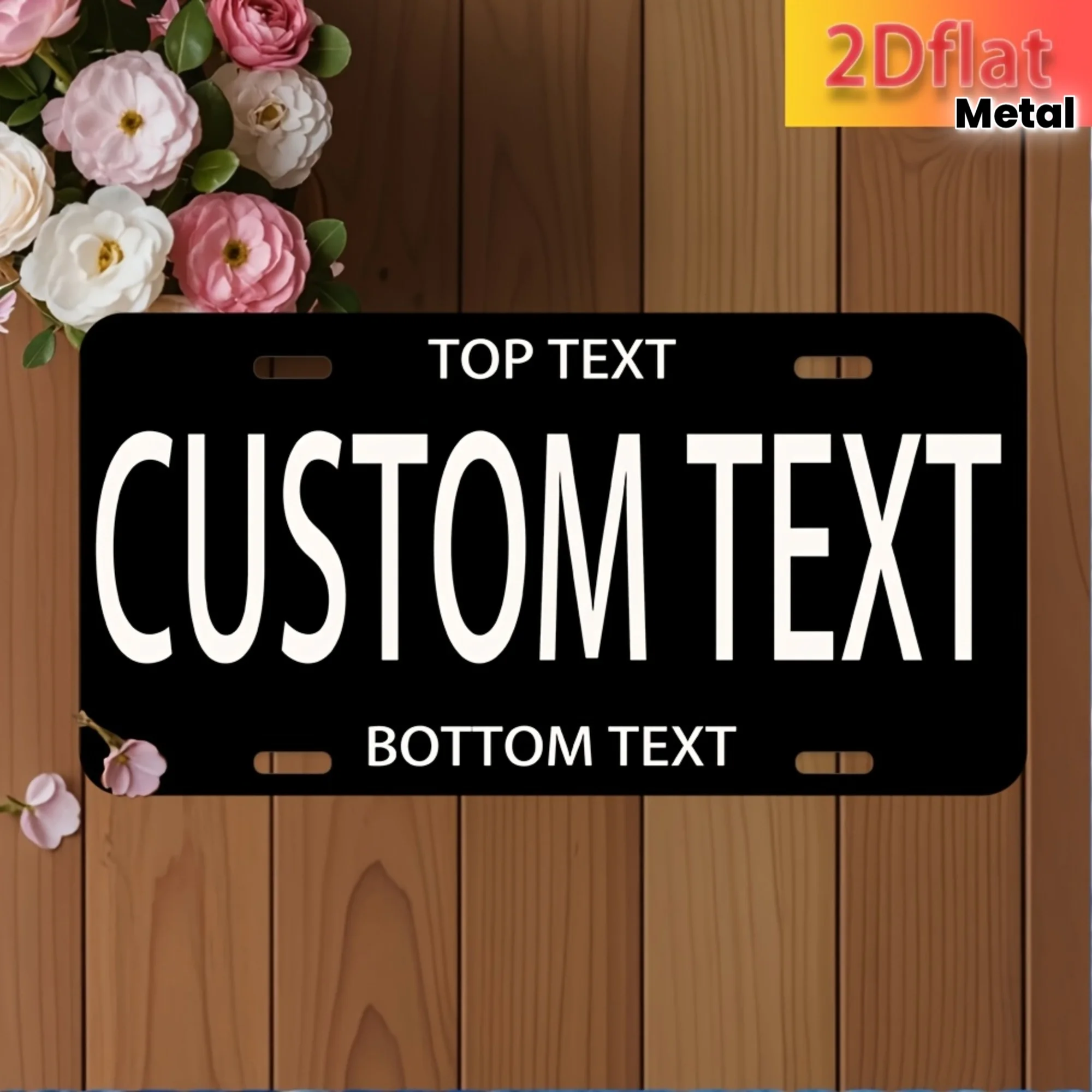 Custom License Plate Metal Tin Sign Personalized Number Text Wall Decor for Garage Man Cave Perfect Gift for Car Lovers