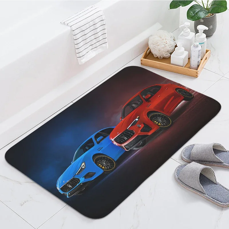 Bath Mat Non Slip D-Maseratis Carpet for Bedroom Custom Hallway Living Room Rug Modern Home Decoration Doormat Entrance Door