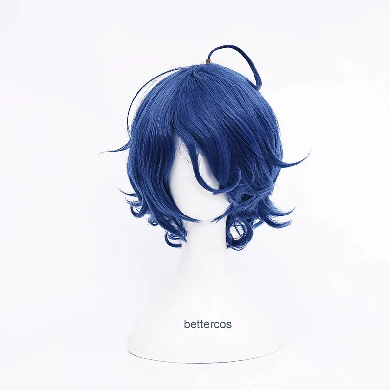 

NewAnime Wonder Egg Priority Ohto Ai Wigs Blue Short Heat Resistant Synthetic Hair Cosplay Wig + Wig Cap2025