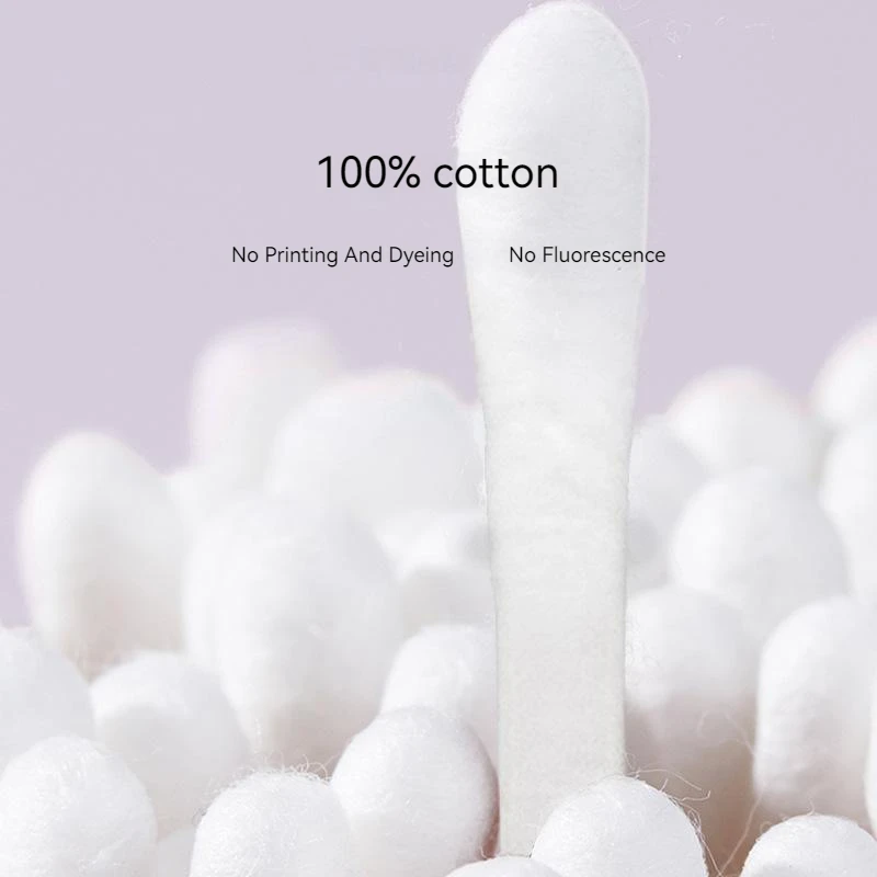 Customized OEM Acceptable Paper Stick Organic Cotton Bud Baby Cotton Swab