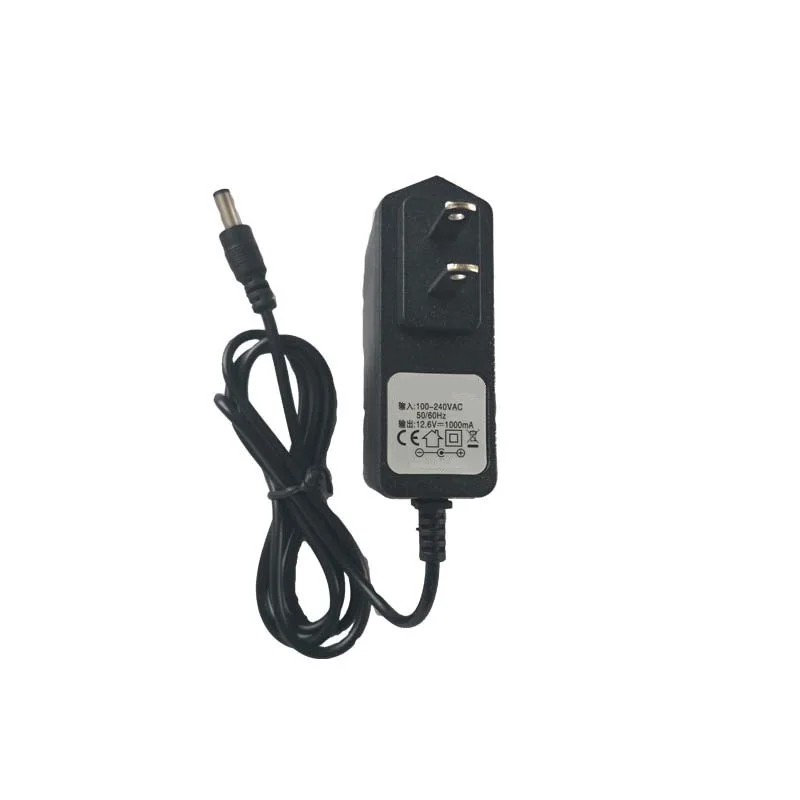 

21V1A 18650 Lithium Battery Charger EU US Plug DC 5.5MM*2.1MM 100-220V Lithium Battery Wall Li-ion Charger 1m
