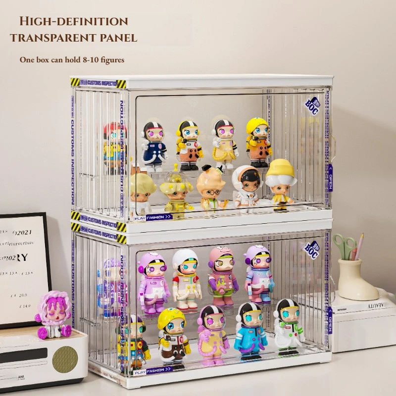 Klare Acryl-Desktop-Organizer-Box für Sammlerfiguren, Blindbox, Actionfiguren, Spielzeug