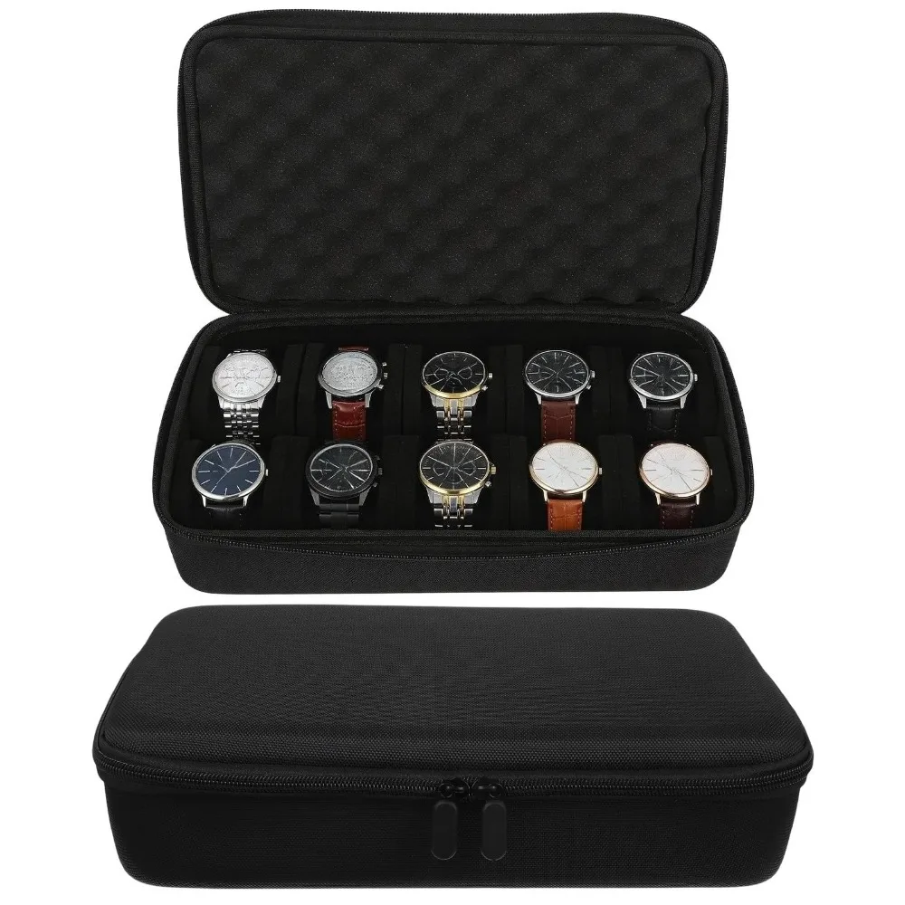 Hard Shell Watch Storage Box, Carry Case, Display Organizer, Watch Box Holder Display Cabinet, Ideal for Gifts,Travel Case