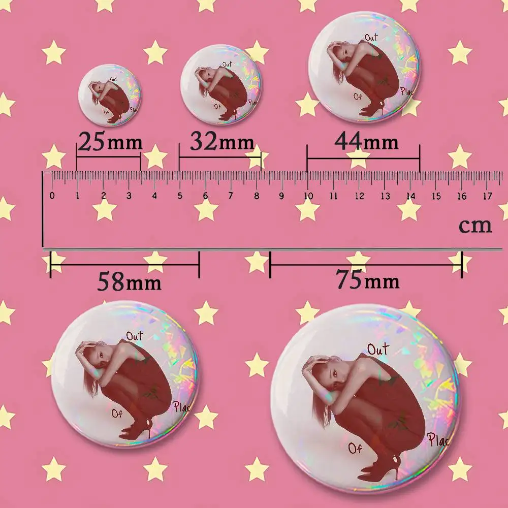 A-ArianaS G-GrandeS Album Badges Round Itabag Decoration IP Peripheral Products 58mm 44mm 32mm 75mm 25mm Mini