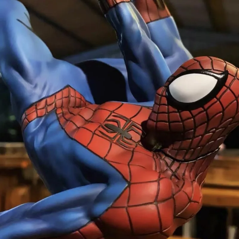 Figurka Avengers Spider-Man Venom 58 cm, scena pojedynku, kolekcja anime, model żywiczny, ozdoby na biurko, zabawki dla dzieci, prezenty