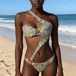 2025 newest fashion swimsuit bar bikinidiamond bikini crystal bar bikini  swimsuit handmade bar bikini diamond bikini swimsuit