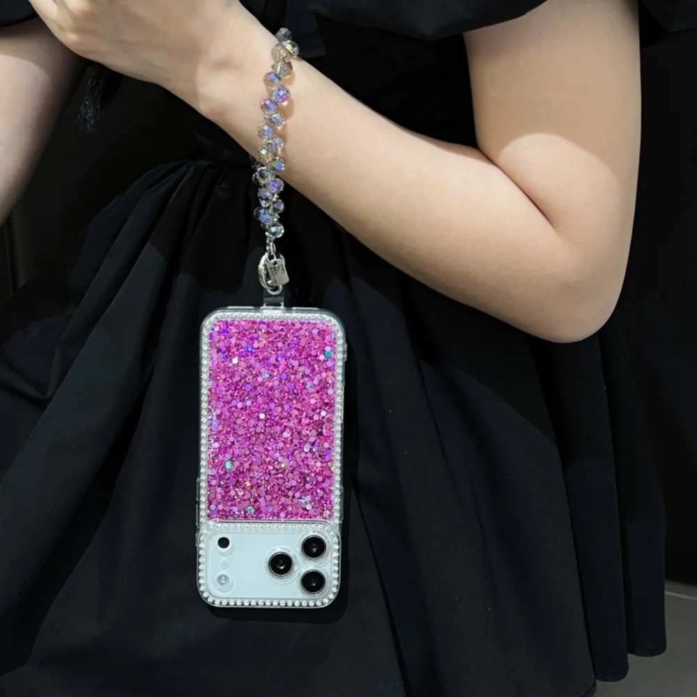 Luxury Bling Glitter Phone Case For Samsung A17 A07 A56 A36 A26 A16 A06 A55 A35 A25 A15 A05 A05S A04S A52S Crystal Chain Pendant