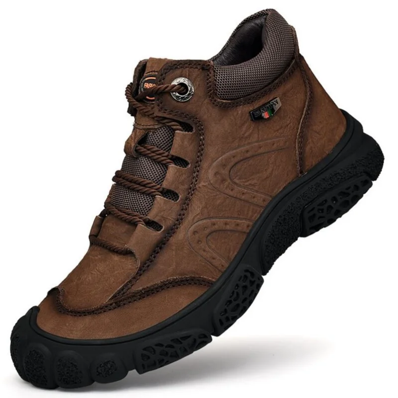 الرجال الكلاسيكية الرجعية في الهواء الطلق جلد طبيعي الأعمال الكاحل الأحذية اليدوية عارضة أحذية الشتاء الفراء أفخم الثلوج الأحذية