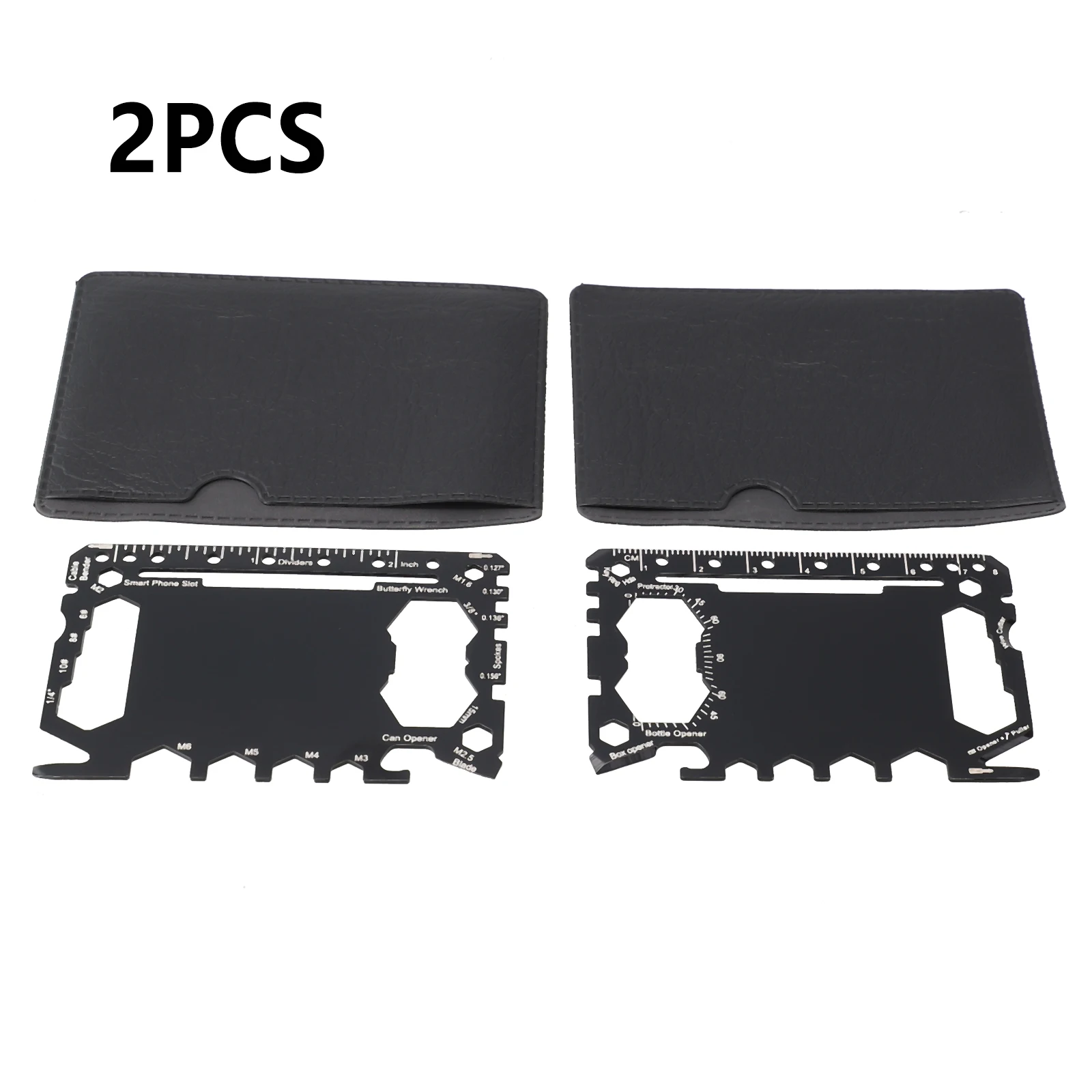 2PCS Multitool Cards 46-in-1 Multi-Purpose Survival Pocket Repair Tool Gadgets Outdoor Camping Hiking Accessories