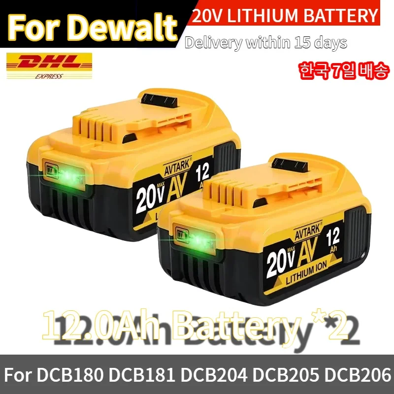 

20V for DEWALT Battery for dewaltDCF850 DCF887 DCF922 DCB182DCB205-2 DCB206-2 power toolbattery & charger
