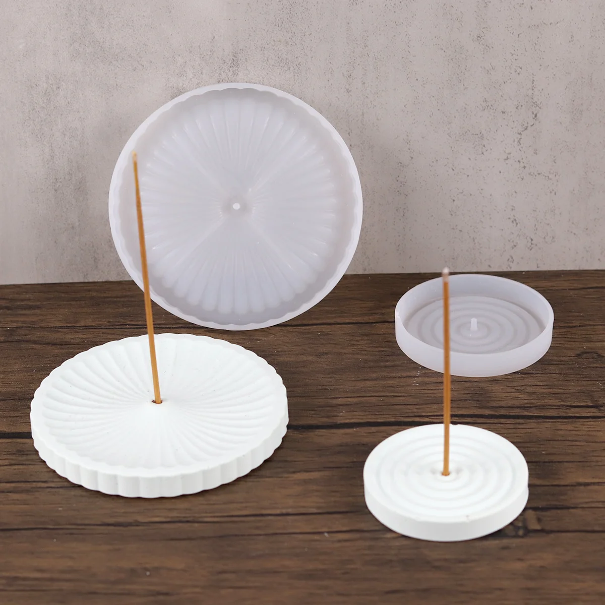 1 Silicone Incense Tray Mold, DIY Circular Pattern Incense Stick Stand, Cement Gypsum Mold, Handicraft for Home Decoration, view 5