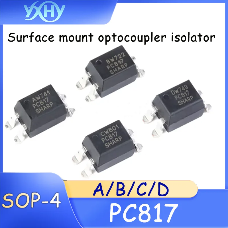

20pcs Original genuine product, surface mount optocoupler PC817 A/B/C/D GearshiftSOP-4 PC817X3CSP9F isolator