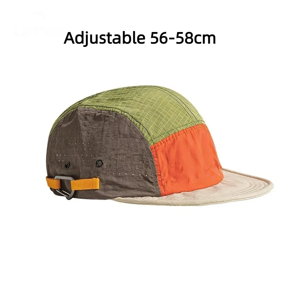 5-Panel Herren Baseballkappen Farblich Abgestimmte Leichte Schnelltrocknende Kappe Outdoor Camping Sonnenschutz Entenschnabel-Kappe – Detail 1