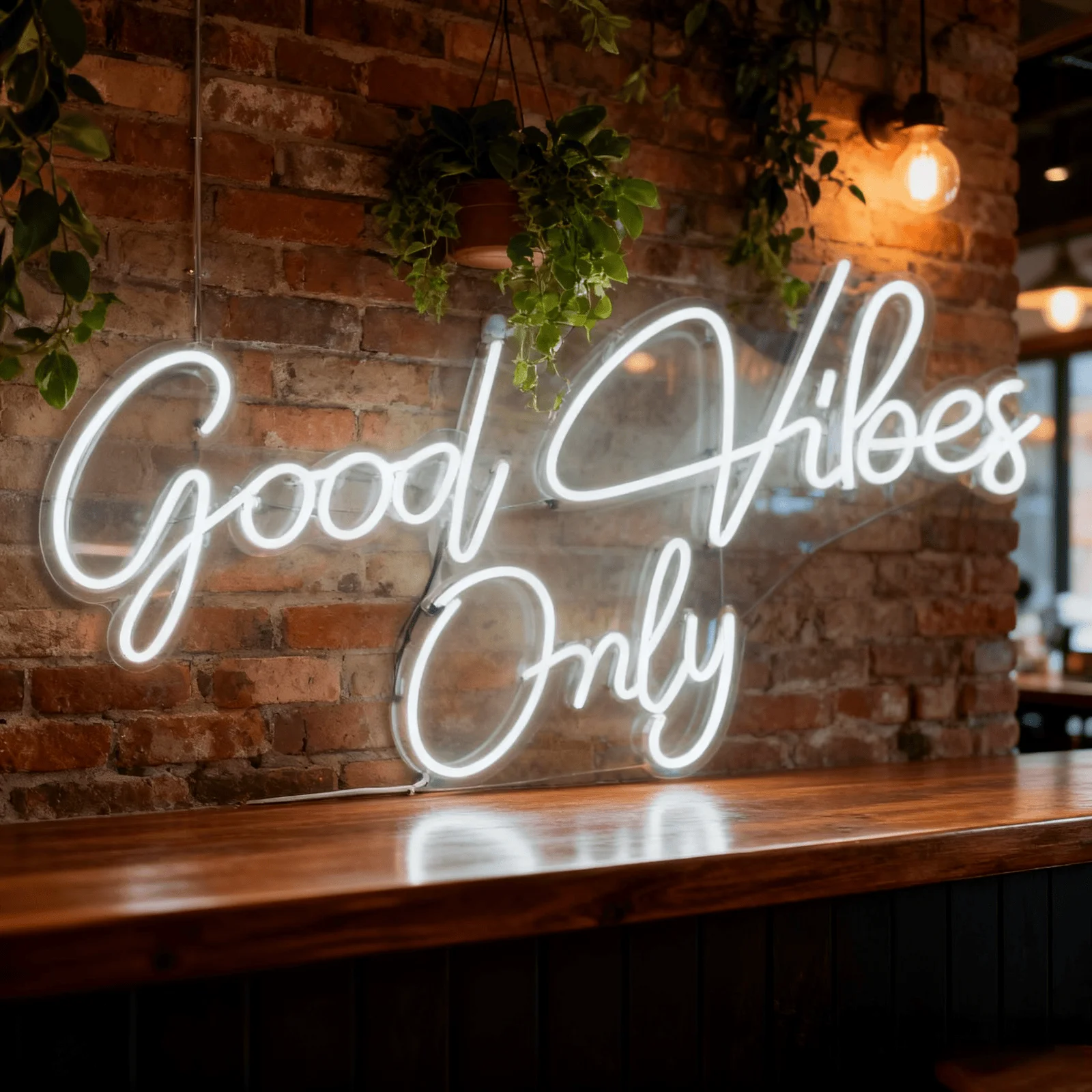 

Good Vibes Only Neon Sign for Wall Decor LED Light for Bedroom Powered by USB with Dimmable Switch, Neon Light Sign for Bedroom