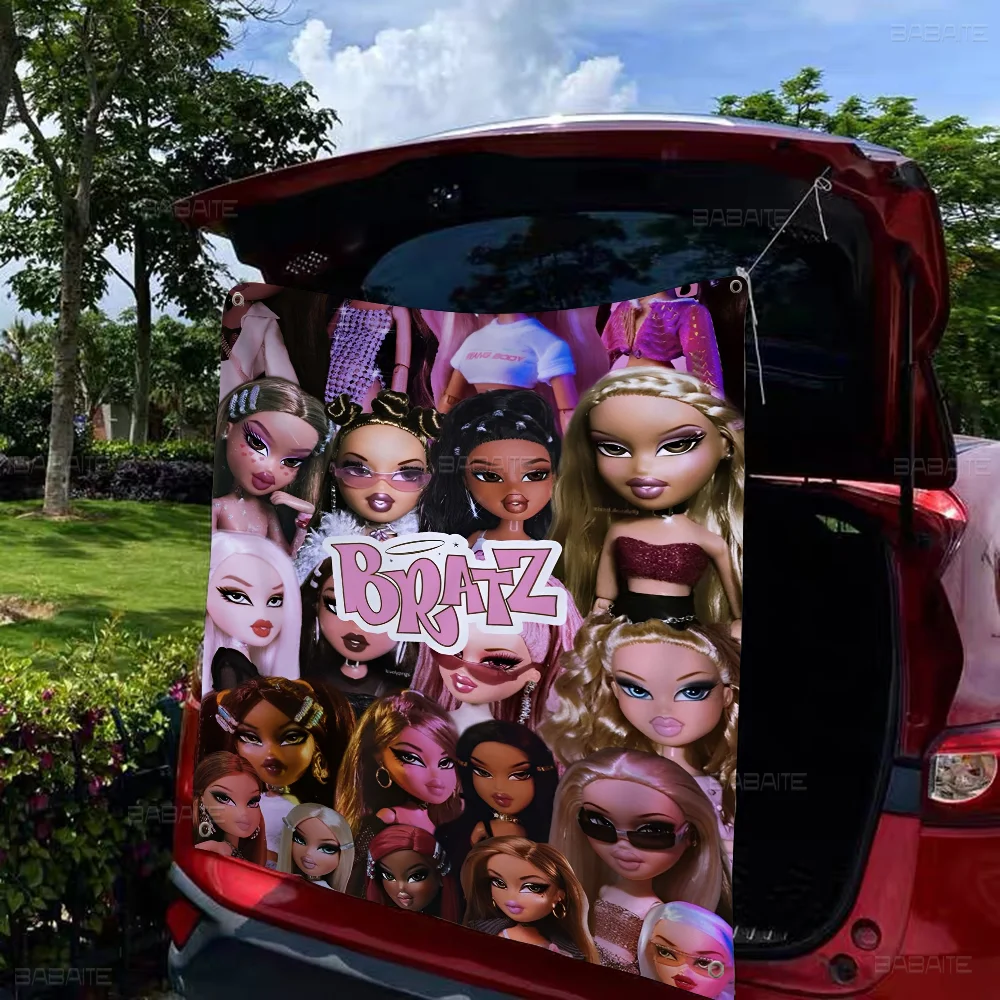 Bratz Doll Banner INS Style Outdoor Party Decoration Atmosphere Flag
