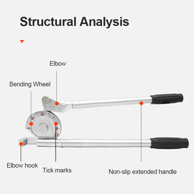 Manual Pipe Bender Tube Bending Machine 6mm 8mm 10mm 12mm 14/16/19/22mm Tubing Bender For Aluminum Copper Steel Fuel Brake Lines