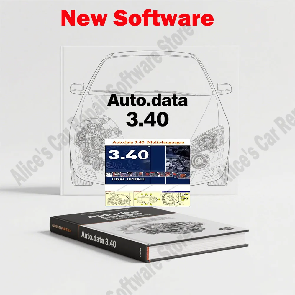 AutoData 3.40 obd2 الماسح الضوئي برنامج إصلاح السيارات متعدد اللغات الإسبانية البرتغالية البولندية مخطط الأسلاك البيانات + تثبيت الفيديو