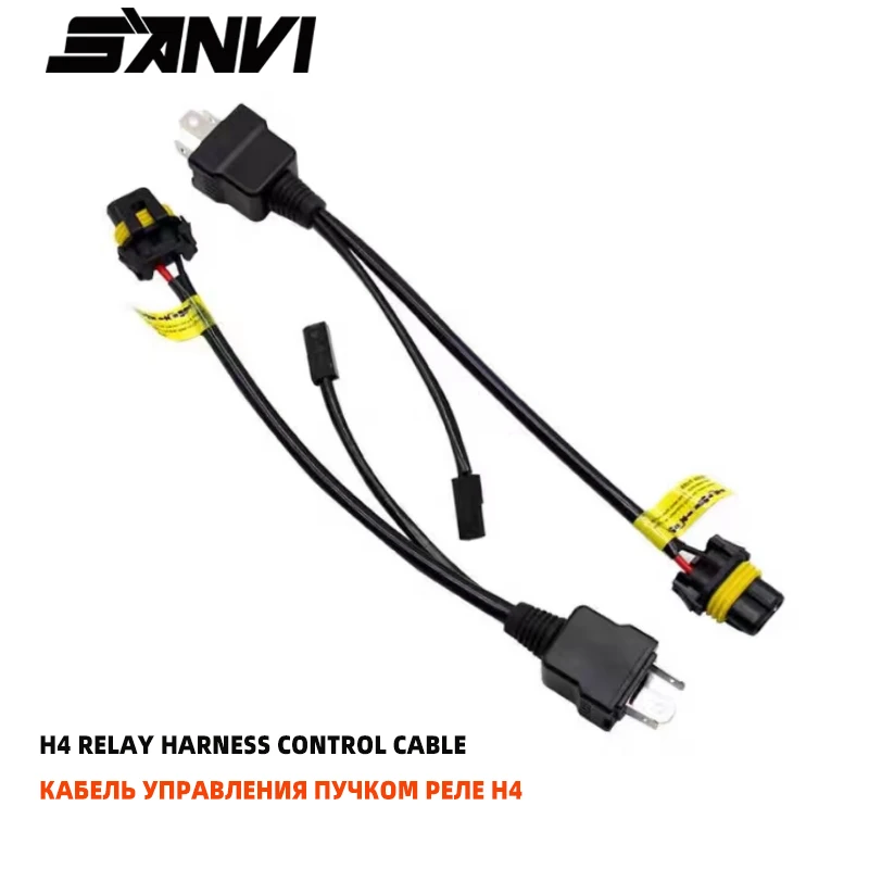 Relay Harness Control Cable for H4 Hi/Lo Bi-Xenon Hid bulbs Wiring Controller Plug and Play