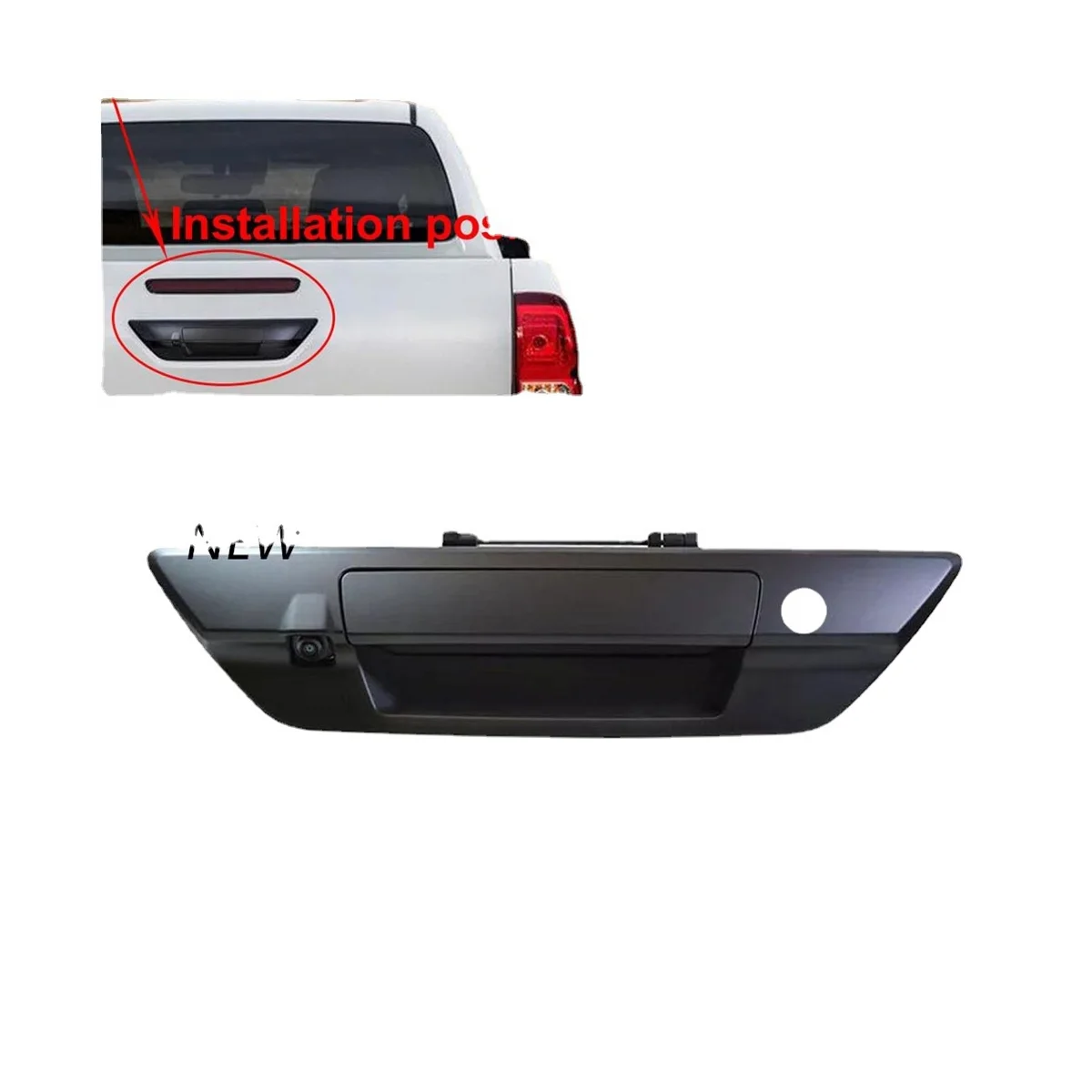 Car Rear Door Handle Camera for Toyota Hilux Revo Pickup Truck HD Reversing Camera Rear View Camera Black