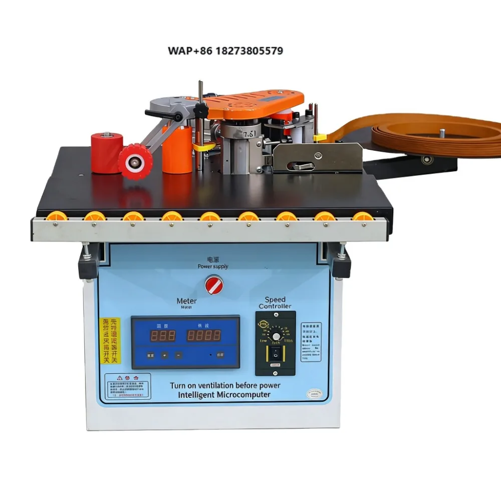 Mini Portable Automatic Double Side Gluing Curved Straight Fast Desktop Edge Banding Machine
