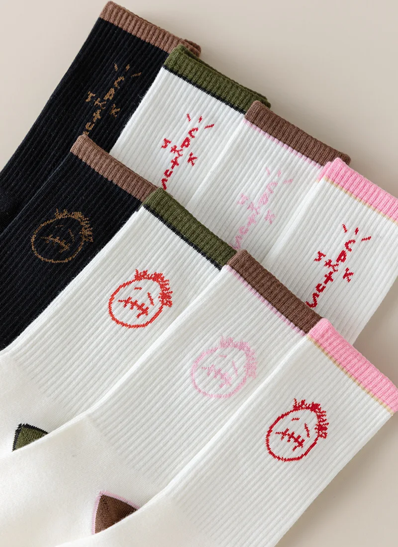 1 Paar Herrensocken Cactus Jack Skate Neue WEISSE Crew-Socken Mode Bandanas Lustige Streetwear Hip-Hop-Stil Herrengeschenke – Detail 7